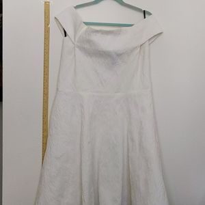 Forever 21 white bardot dress size large